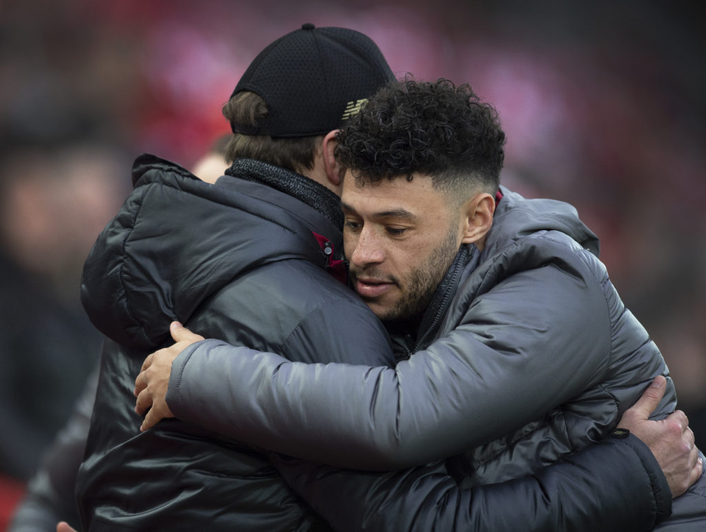 Jurgen Klopp and Alex Oxlade-Chamberlain.