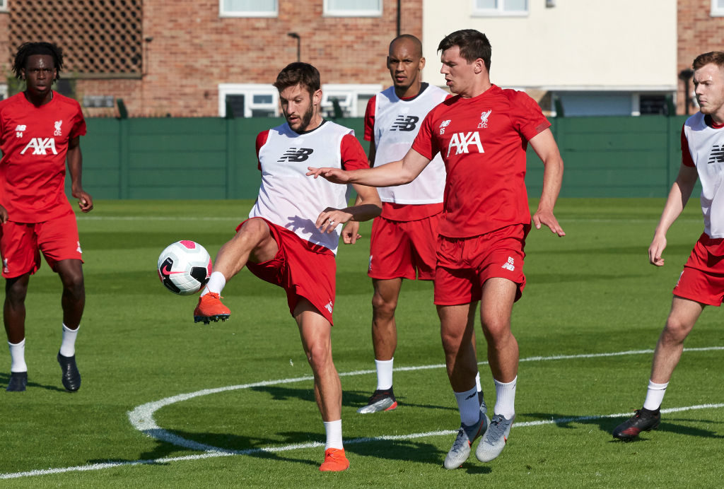 Adam Lallana training