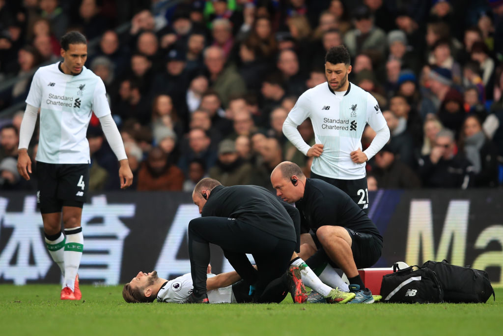 Adam Lallana injured