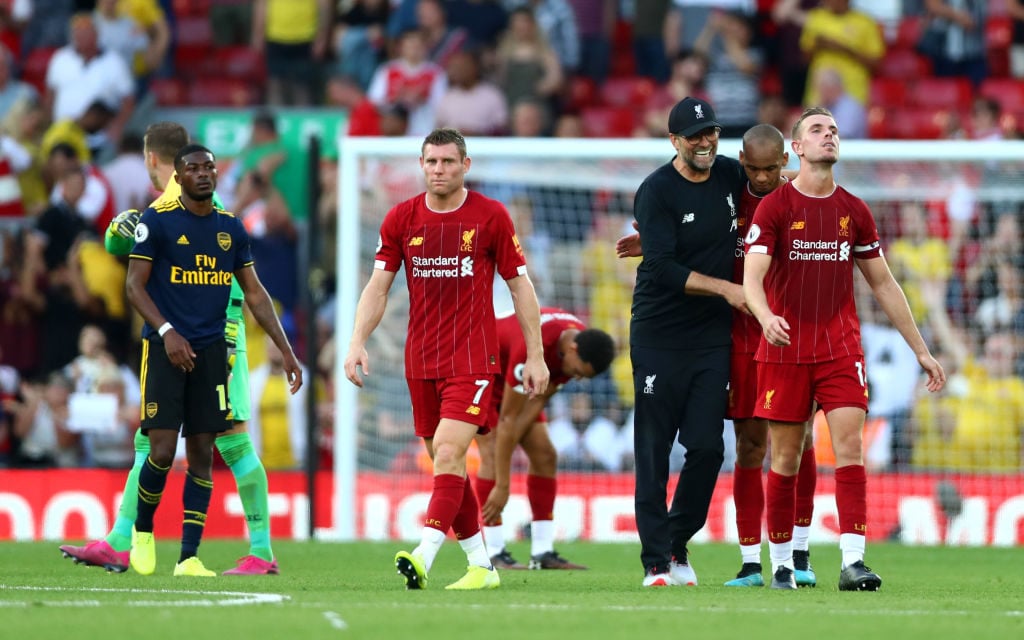 James Milner, Jurgen Klopp, Jordan Henderson, Liverpool, Arsenal