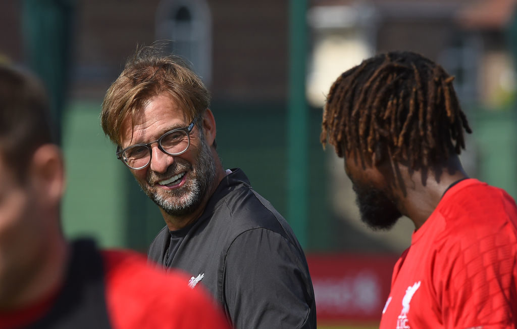 Jurgen Klopp - Burnley v Liverpool training