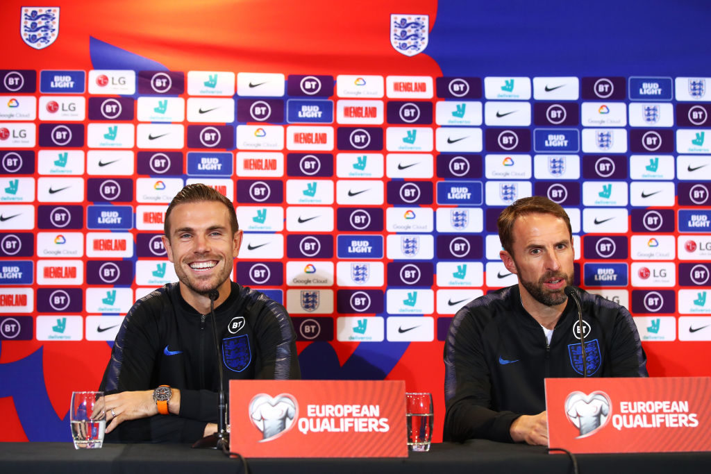Jordan Henderson, Gareth Southgate, England