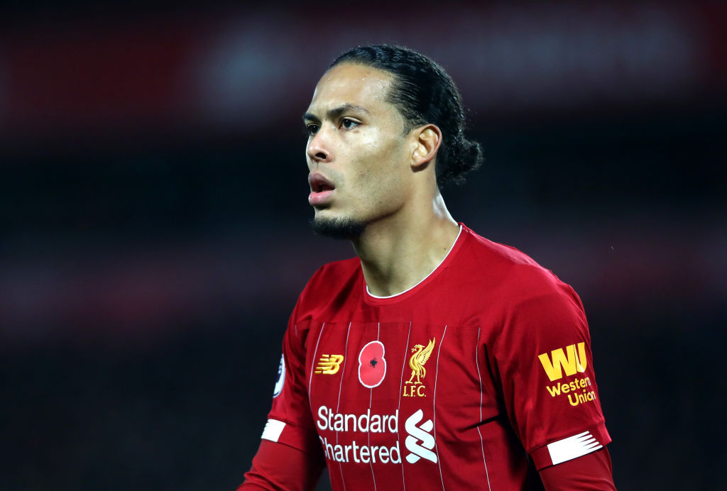 Virgil Van Dijk is in the Liverpool lineup to face Crystal Palace.