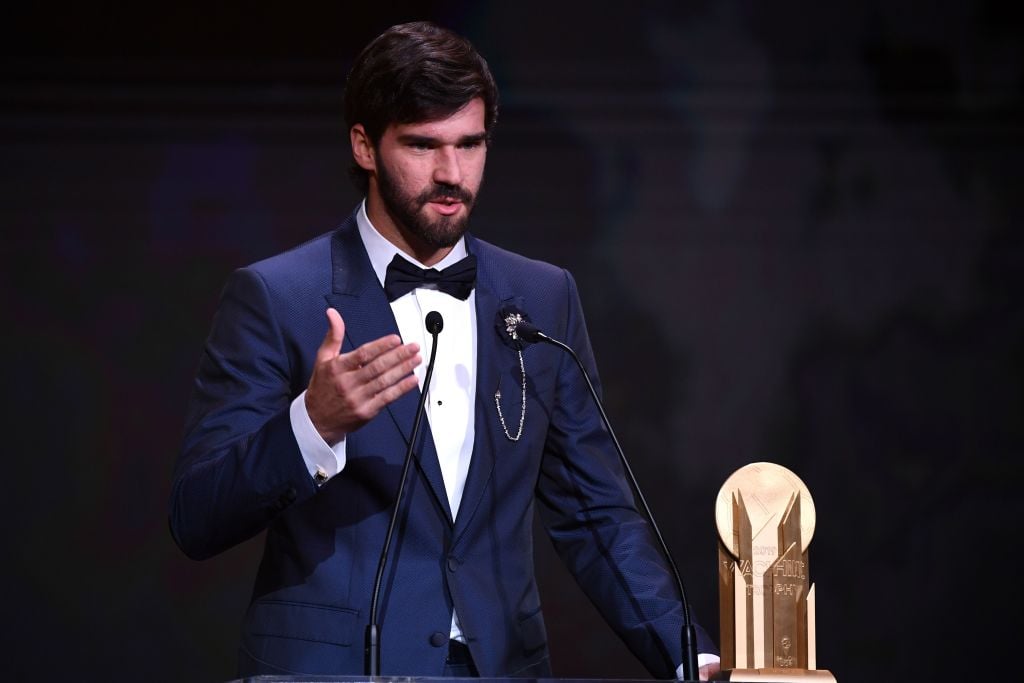 Alisson Becker has been awarded the inaugural Yachine Trophy.