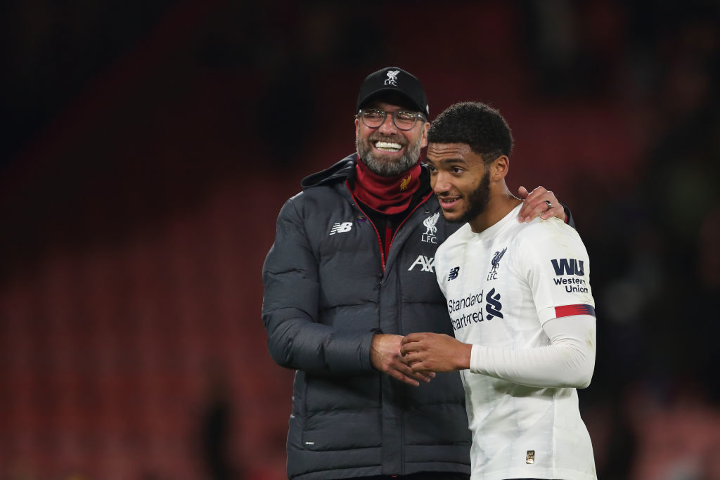 Joe Gomez has to take his chance in December and nail down a starting berth