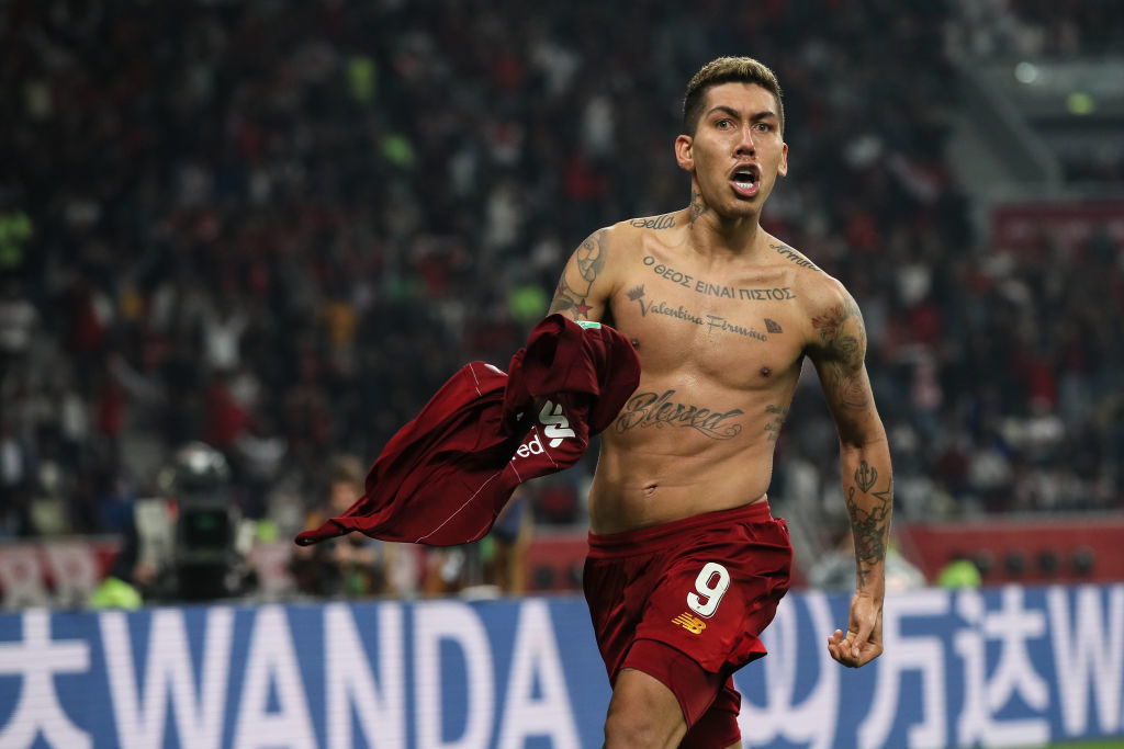 Roberto Firmino celebrates his winner in the Club World Cup final