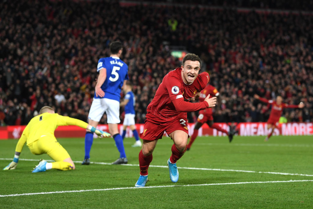 Xherdan Shaqiri played a key role as Liverpool beat Everton.