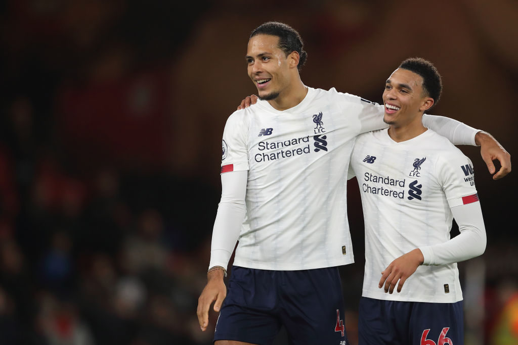 Trent Alexander-Arnold and Virgil van Dijk have combined for three goals this season.