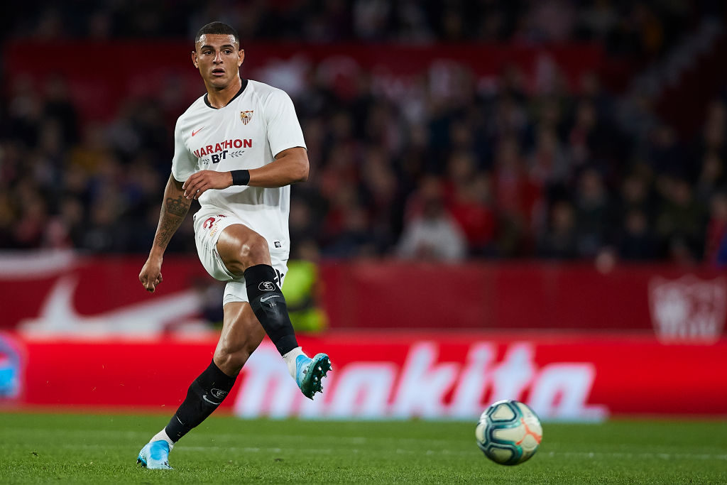 Diego Carlos in action for Sevilla.