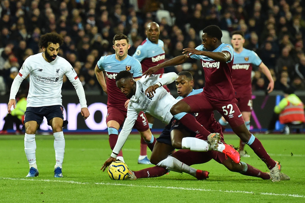 Divock Origi won a penalty for Liverpool's first goal.