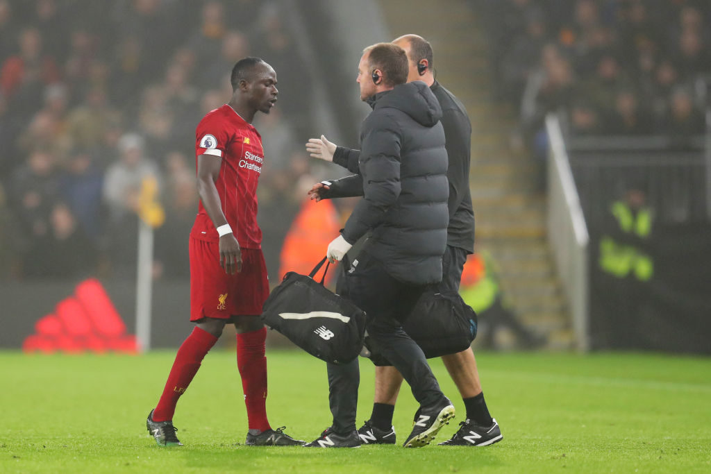 Sadio Mane went off with an injury.