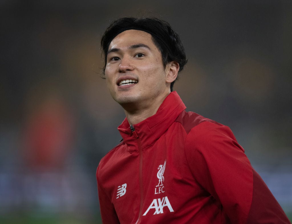 Takumi Minamino has to start against Shrewsbury Town.