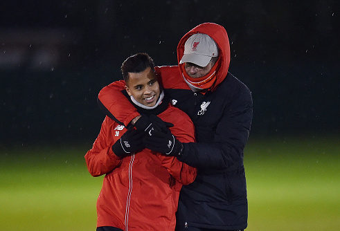 Allan with Jurgen Klopp