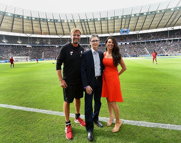John Henry congratulated Jürgen Klopp in the tunnel after the Manchester United win.