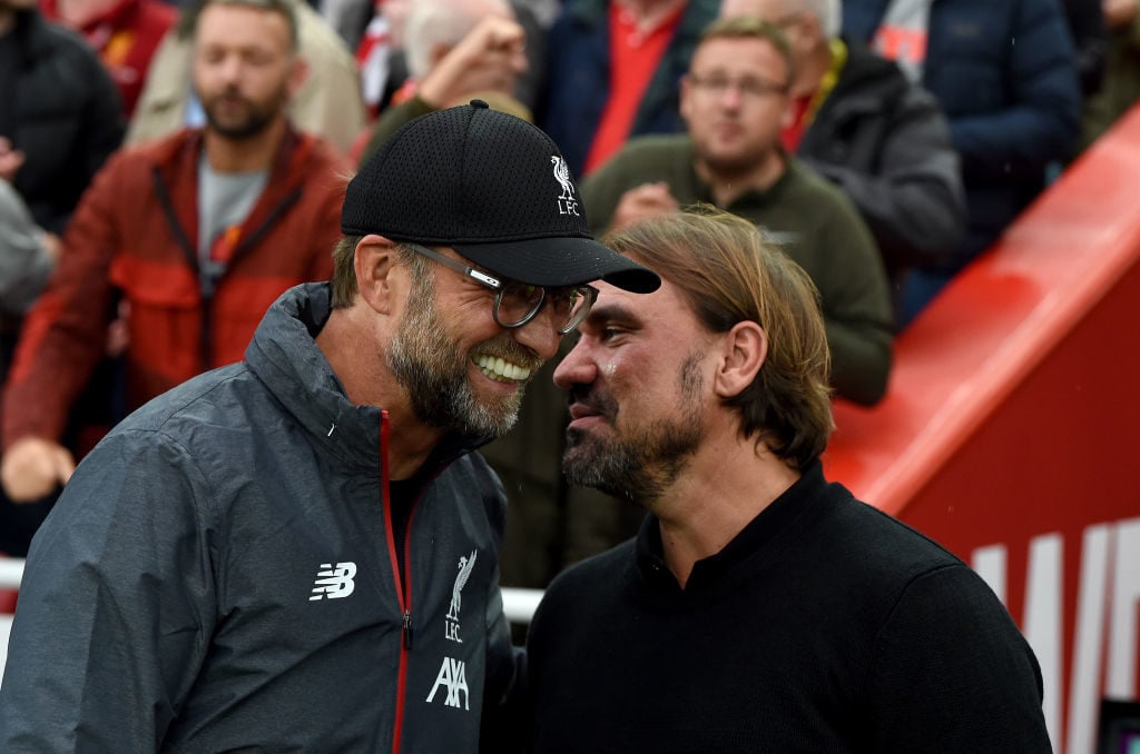 Daniel Farke will face Jurgen Klopp again this Saturday.