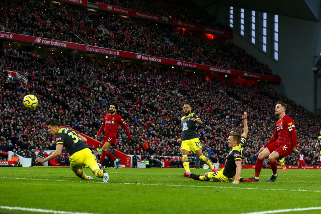 Jordan Henderson scores against Southampton.