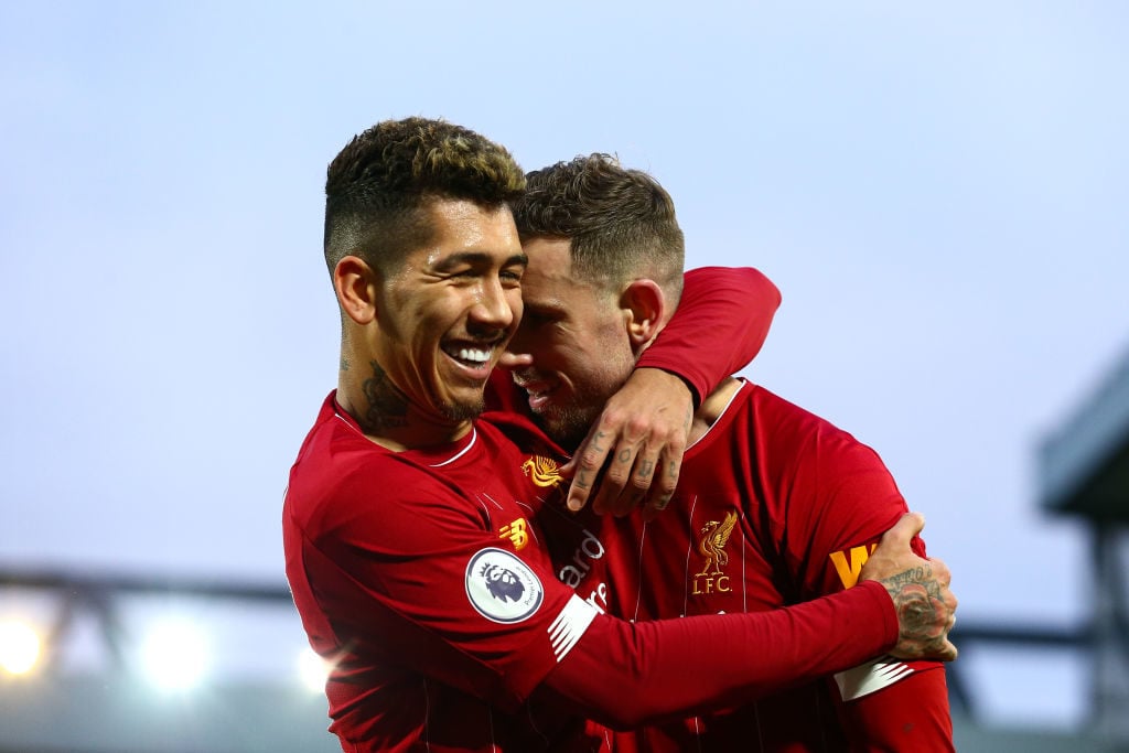 Roberto Firmino created a goal for Jordan Henderson.