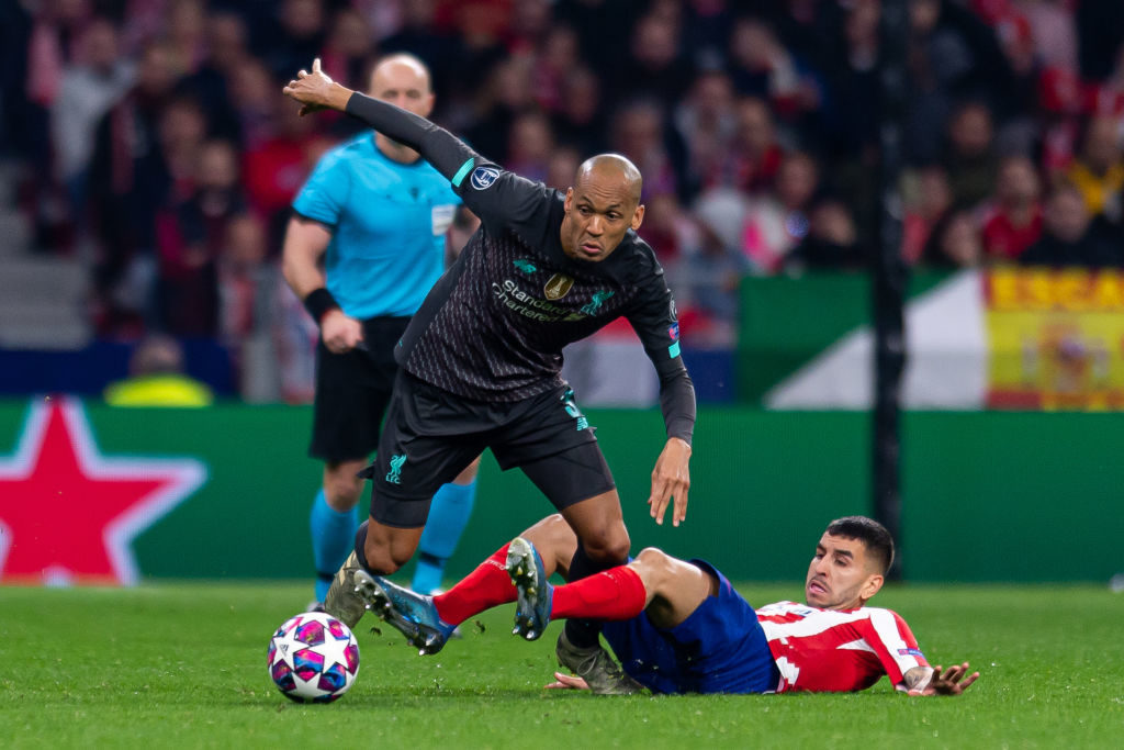 Fabinho started in the holding role against Atletico Madrid.