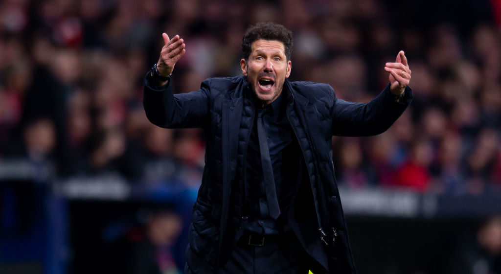Diego Simeone and Atletico Madrid await Liverpool in midweek.