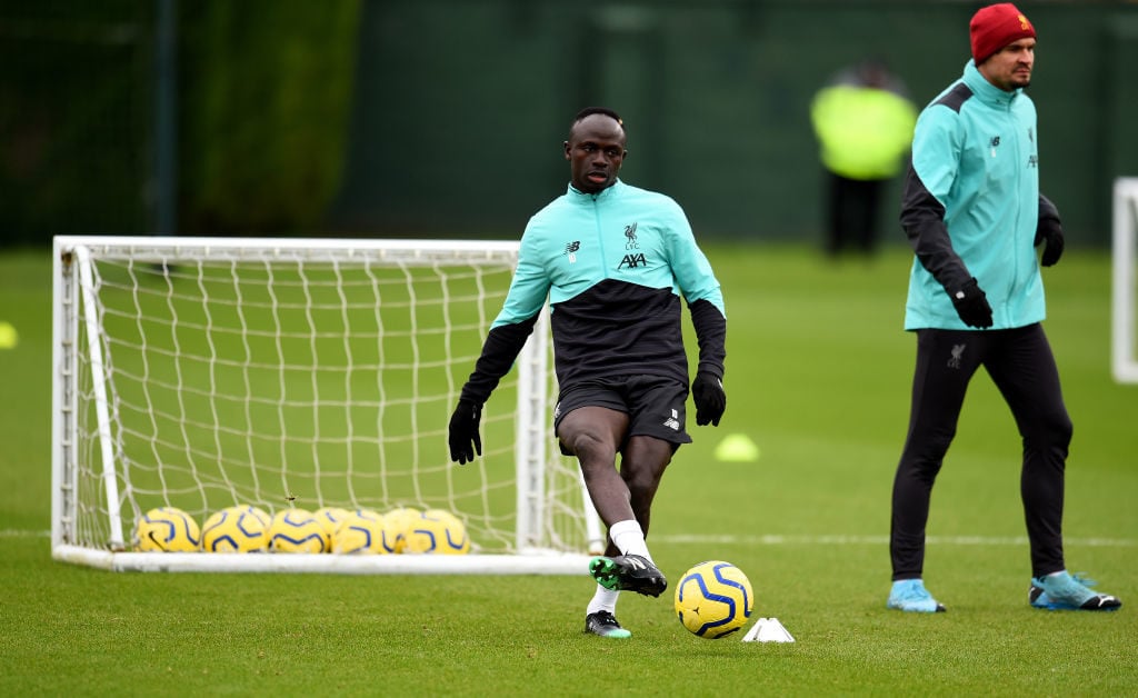 Sadio Mane has just returned to training after an injury.