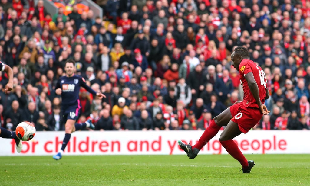 Sadio Mane scored Liverpools first against Bournemouth.