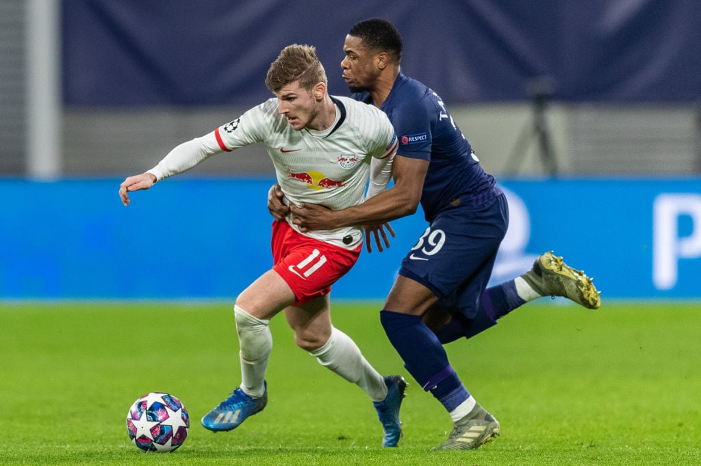 Timo Werner in action for RB Leipzig.