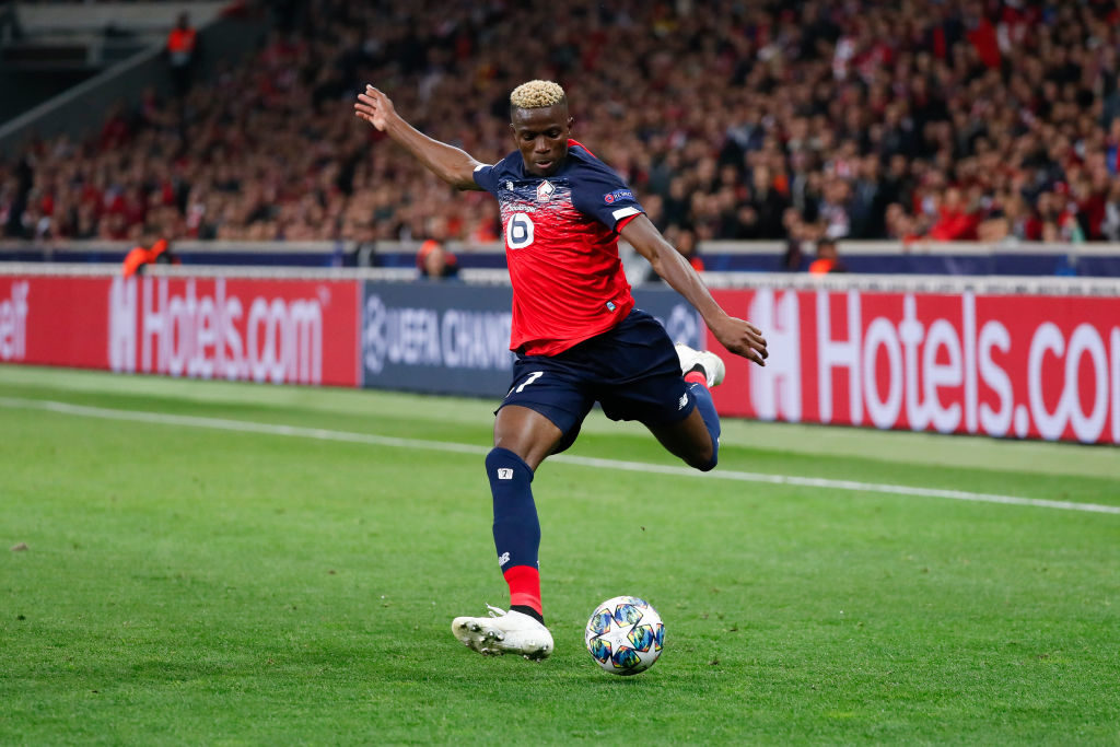 Victor Osimhen in action for Lille.