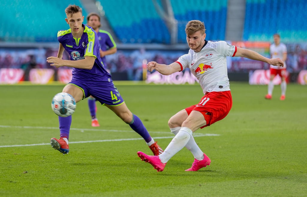 Timo Werner in action for RB Leipzig.
