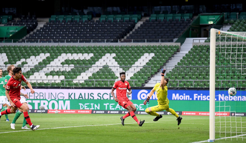 Kai Havertz adds a second goal against Weder Bremen.