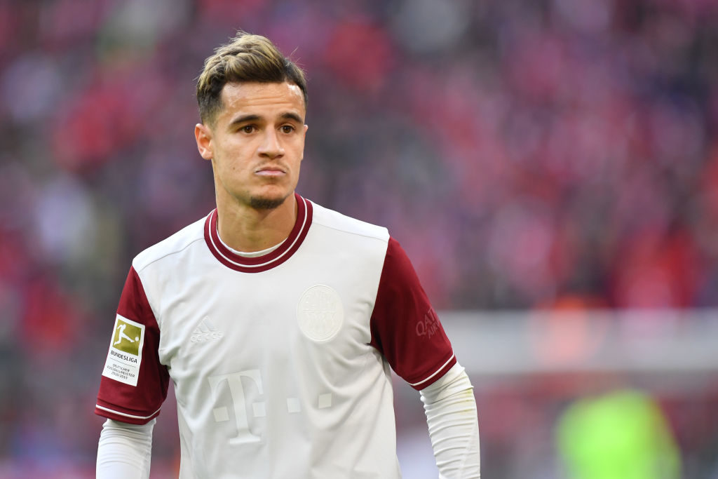 Philippe Coutinho in action for Bayern Munich.