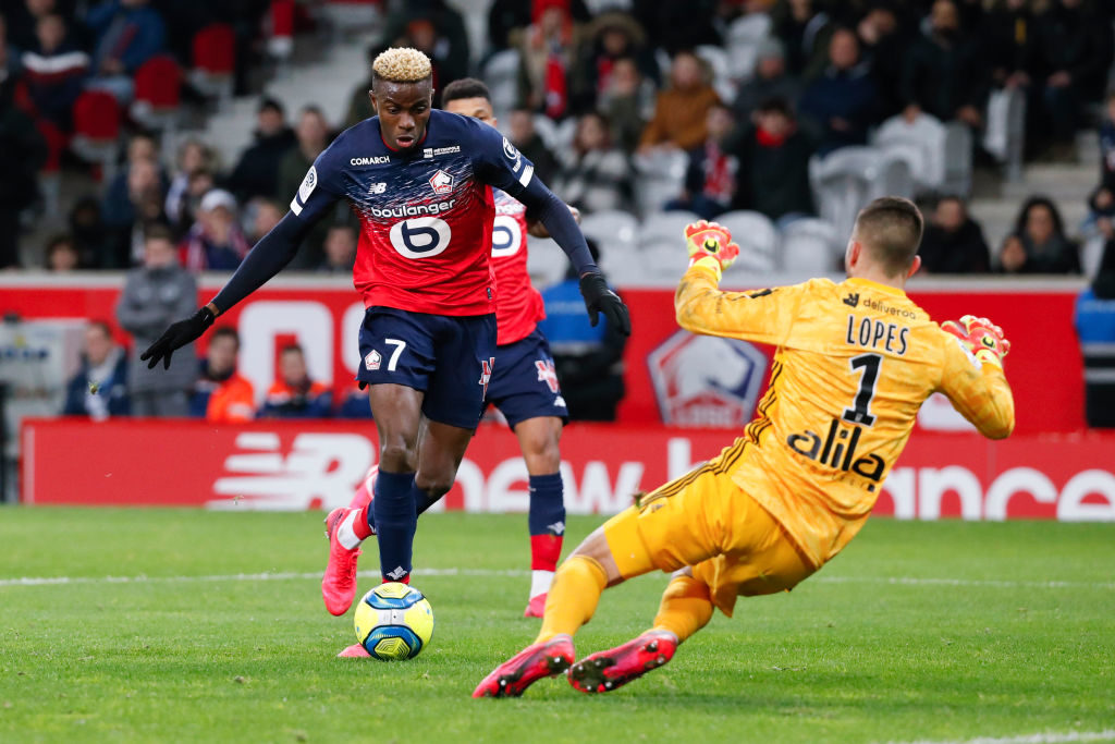 Victor Osimhen in action for Lille.