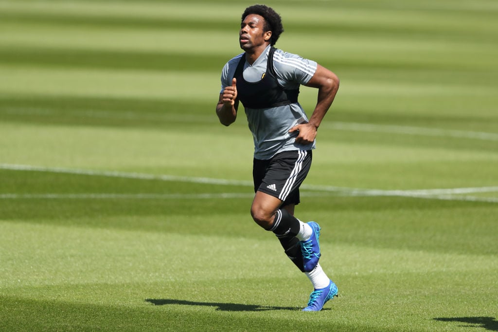 Adama Traore in training for Wolves.