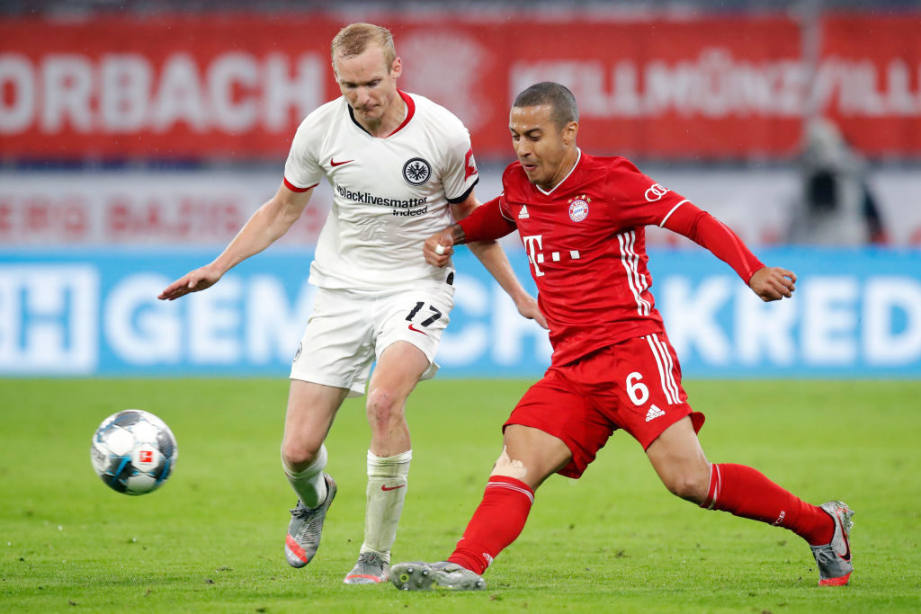 Thiago Alcantara in action for Bayern.