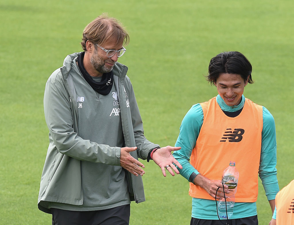Takumi Minamino could potentially play from the right.