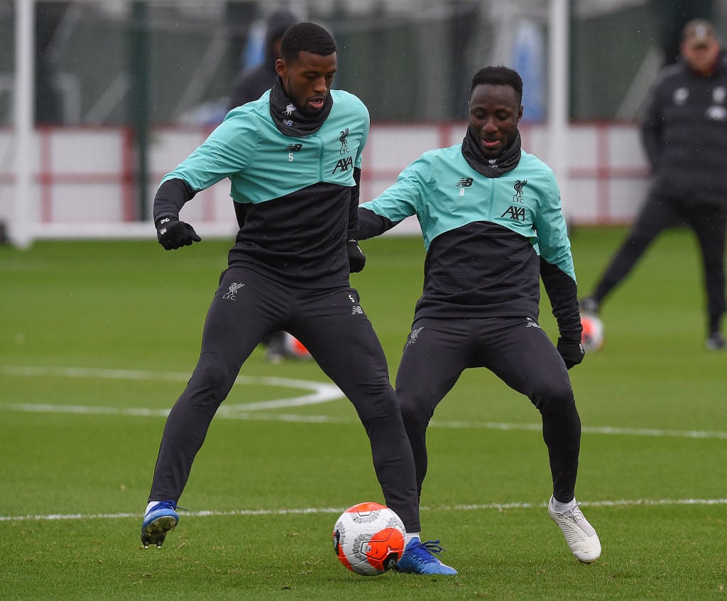 Gini Wijnaldum and Naby Keita.