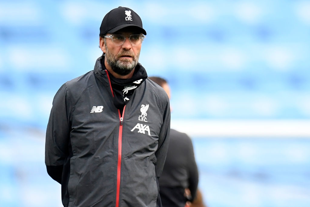 Jurgen Klopp ahead of the Manchester City defeat.