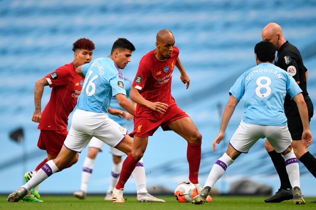 Fabinho played two positions against Manchester City.