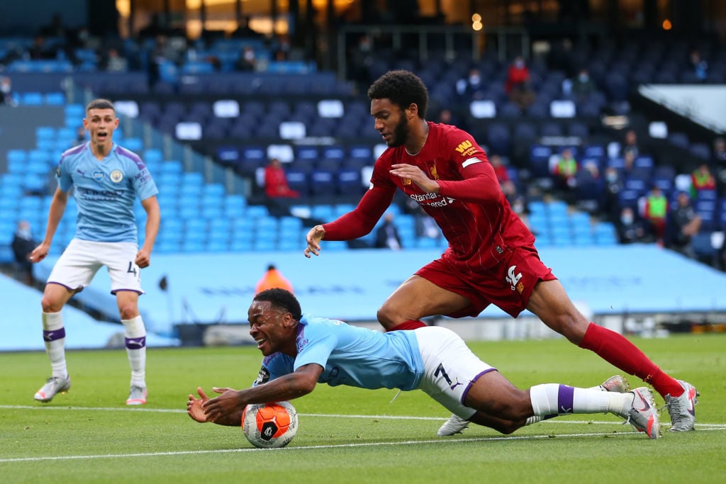 Joe Gomez struggled against Manchester City.