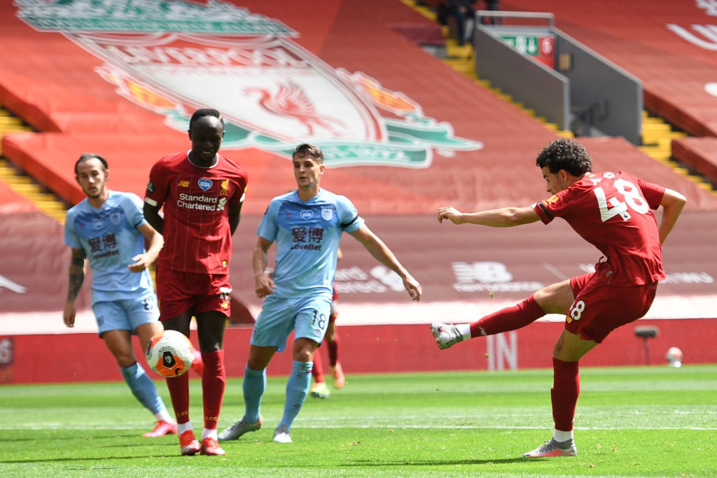 Curtis Jones had chances to score against Burnley.