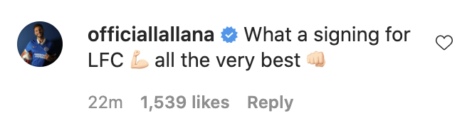 Adam Lallana reacts to Liverpool signing Thiago.