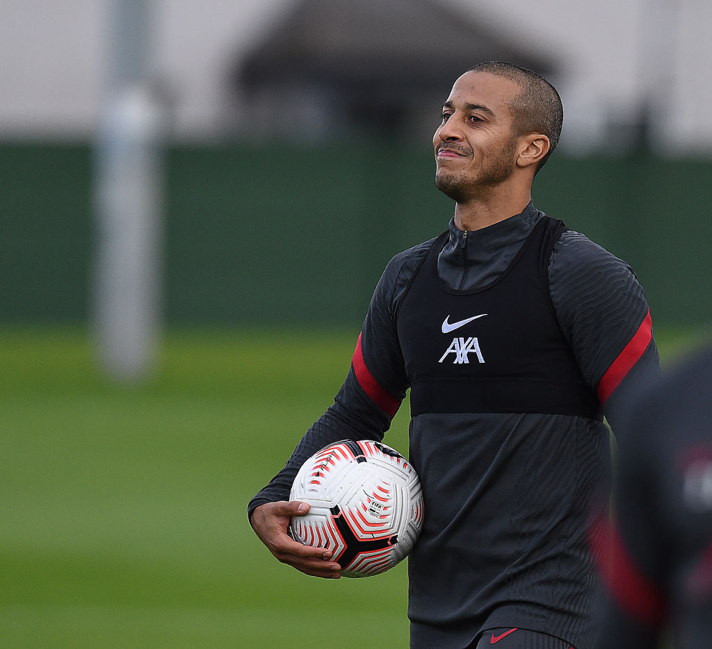 Liverpool fans have been drooling at photos of Thiago in training.
