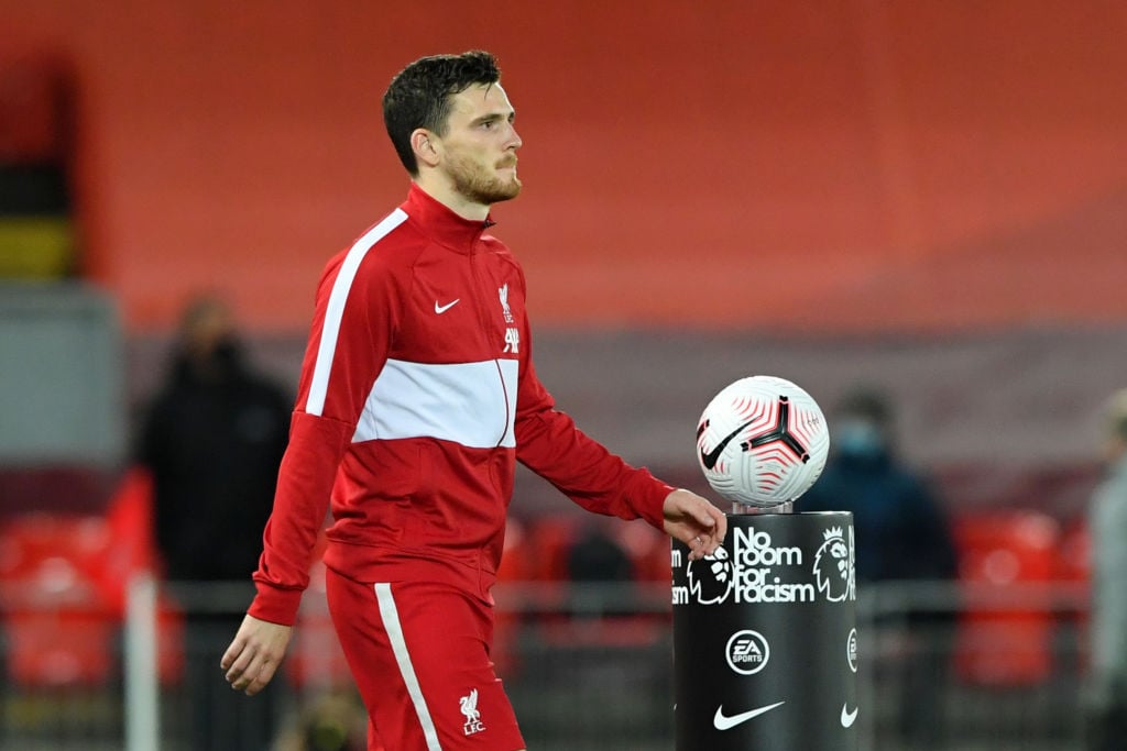 Andy Robertson has recorded 77 wins in his first 100 league games for Liverpool.