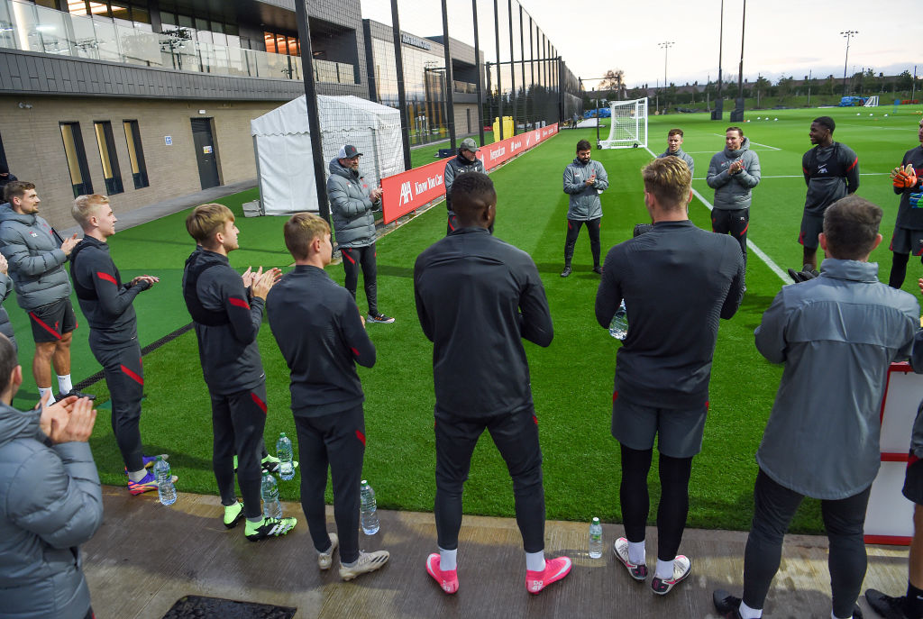 Jurgen Klopp had multiple academy players for training.