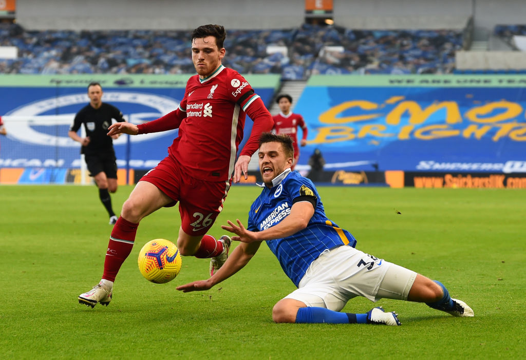 Liverpool fans were furious last night as Chelsea appeared to get away with a foul