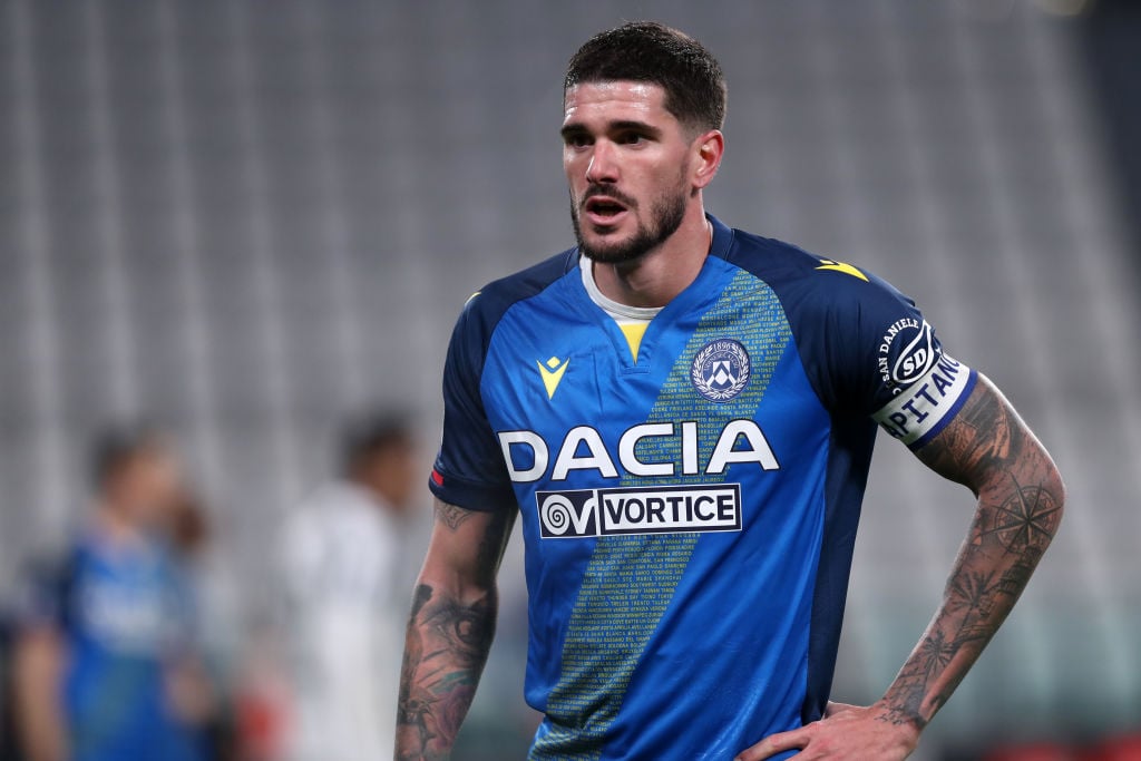 Rodrigo de Paul of Udinese Calcio looks on during the