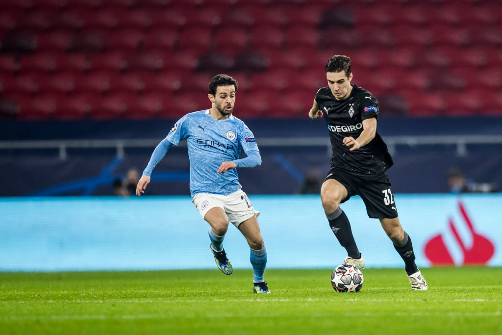 Liverpool linked Florian Neuhaus put in a strong defensive display against Man City