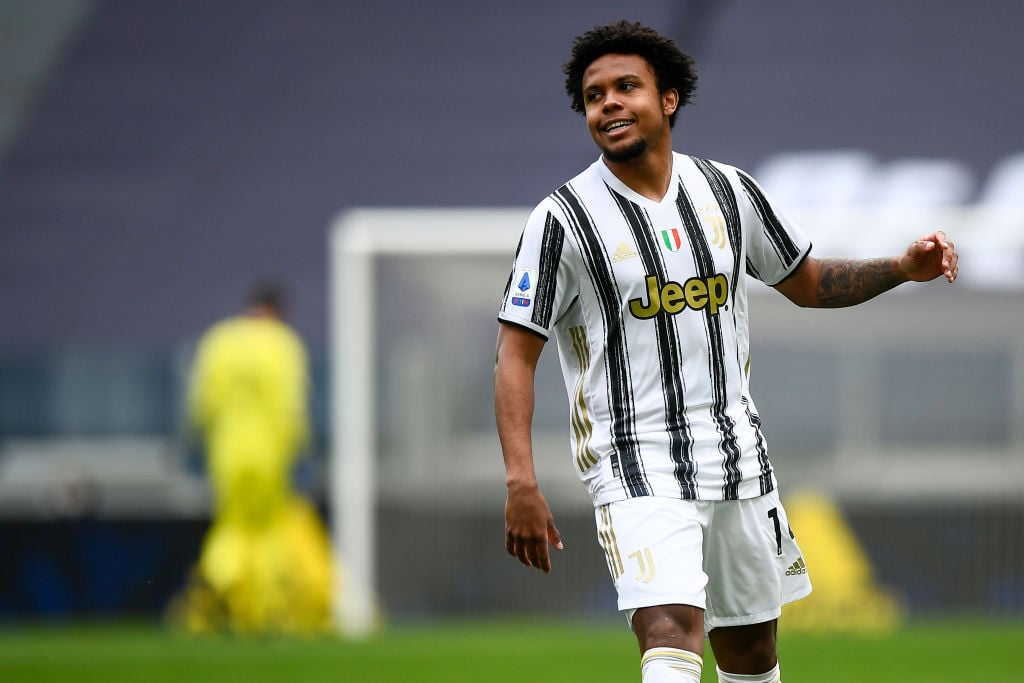 Weston McKennie of Juventus FC celebrates after scoring a