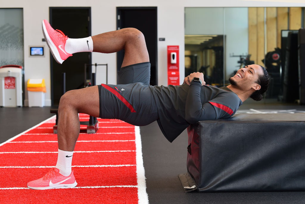 Liverpool fans have been drooling over photos of Virgil van Dijk back in training