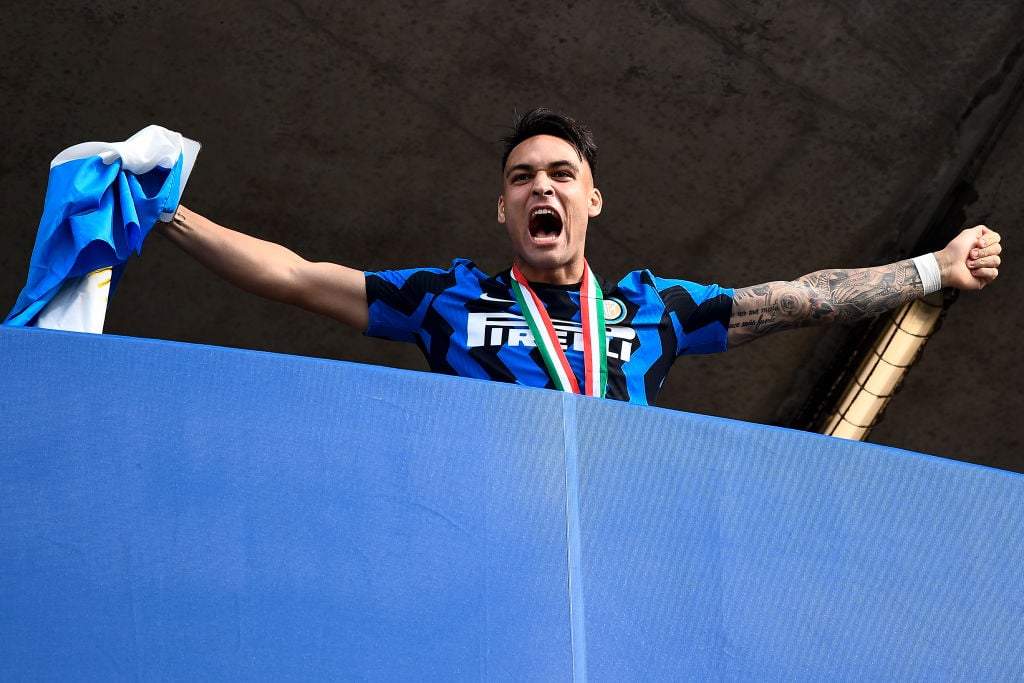 Lautaro Martinez of FC Internazionale celebrates during the
