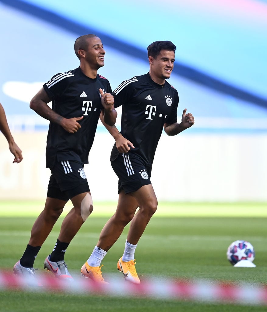 Liverpool fans have reacted after Thiago posted a photo with Philippe Coutinho